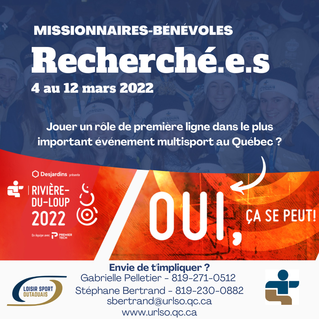 Missionnaires bénévoles recherché.e.s pour la 56e Finale des Jeux du Québec