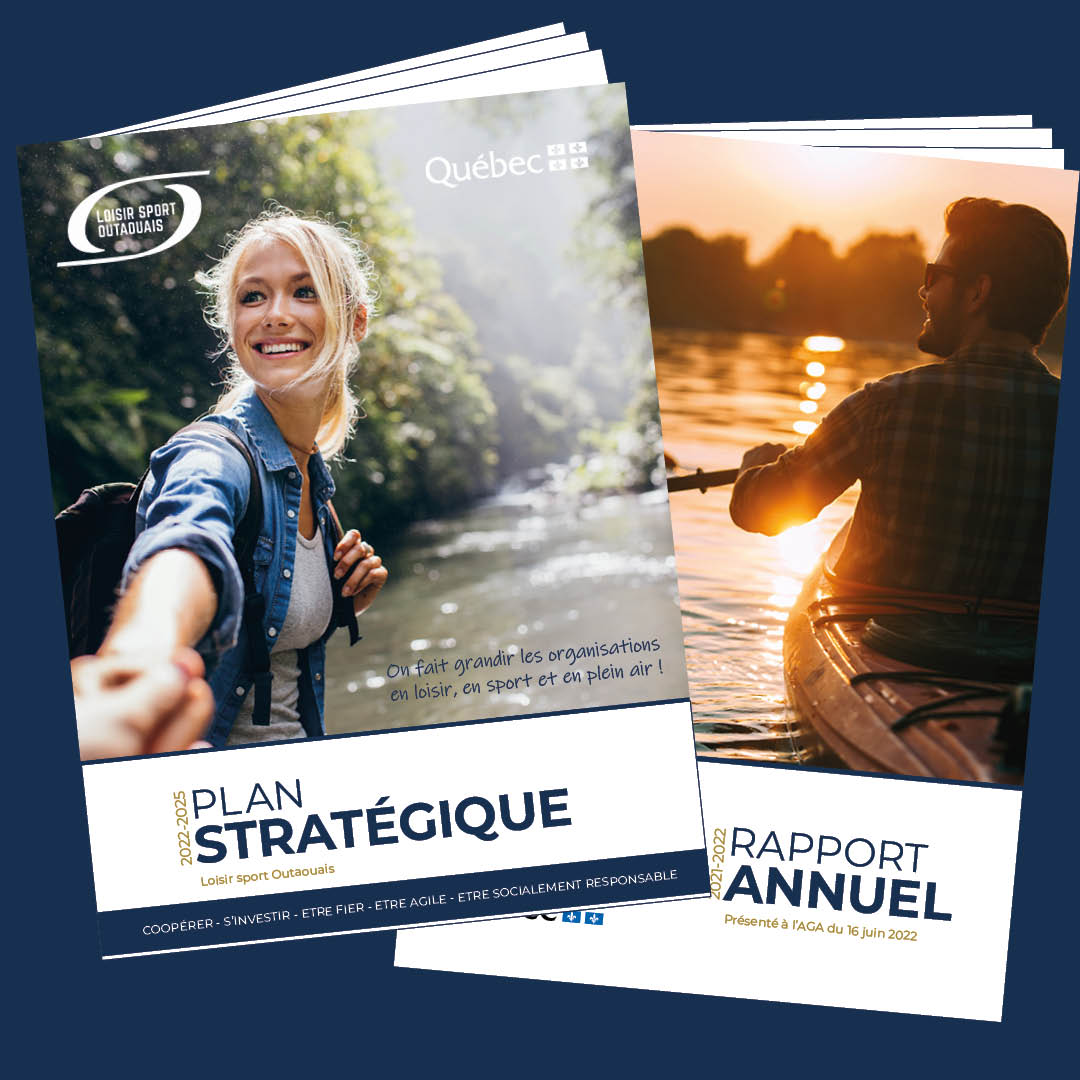 Retrouvez le rapport annuel et le plan stratégique de Loisir sport Outaouais !